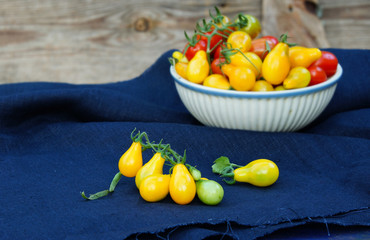 colorful cherry tomatoes in the bowl