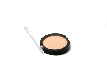  face powder for make up isolated on the white