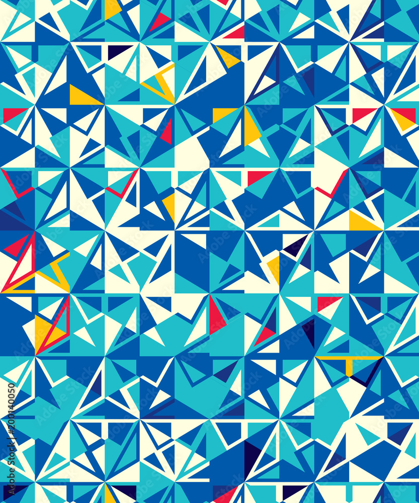 Poster abstract seamless geometric pattern. figures with many angles.