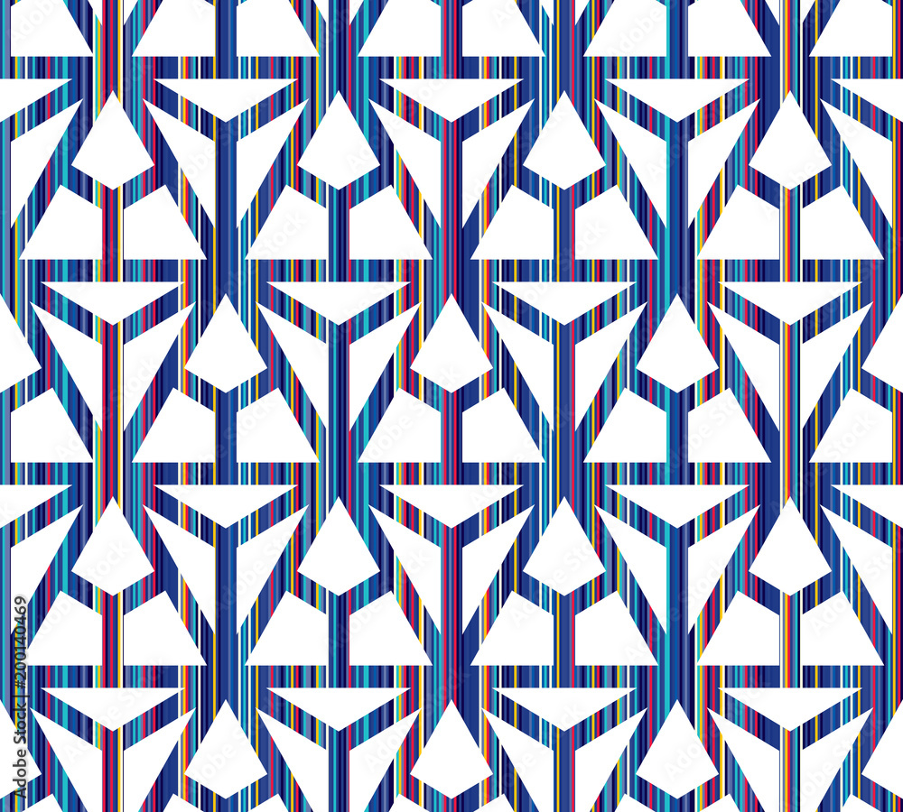 Poster abstract seamless geometric pattern. figures with many angles.