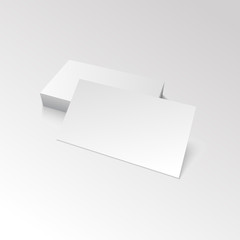 Business card templates on white background with soft shadows. Vector illustration. EPS10.