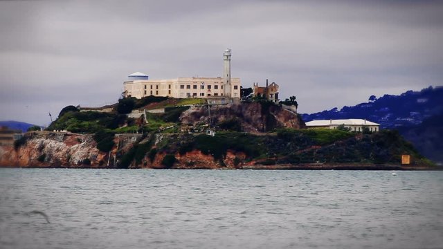 Alcatraz Island view from the Piers
