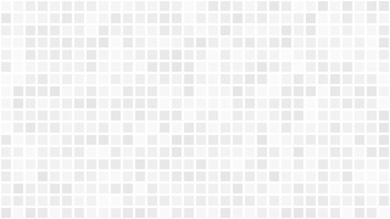 Abstract light background of small squares or pixels in white and gray colors.