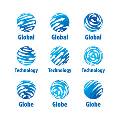 vector logo globe