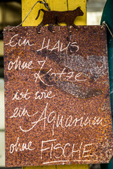 Garten Schild Spruch 