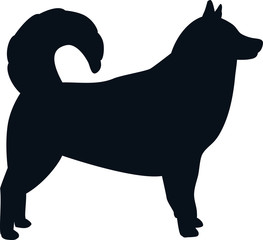 Alaskan malamute silhouette black
