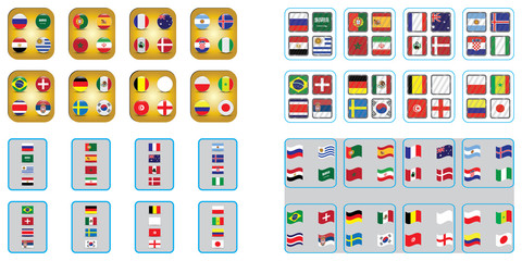 Vector flags of the country. Information graph of the flags of the country.