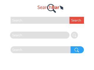 Search bar template. Internet searching. Web-surfing interface. Vector illustration