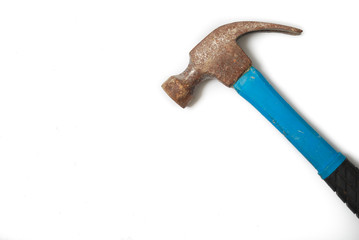 Hammer on isolated white background