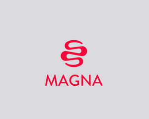 Abstract ribbon snake dragon logo design. Medical vector logotype.