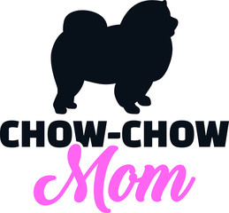 Chow-chow mom silhouette