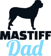 Mastiff dad silhouette