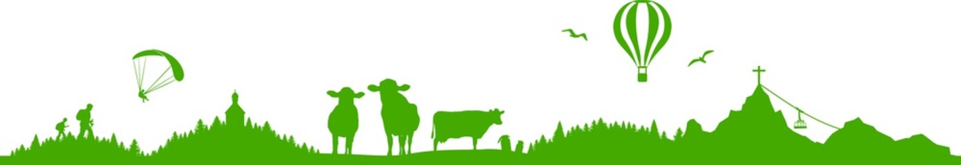 Silhouette Berge Natur