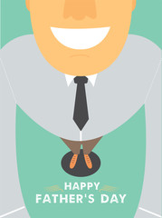 Happy Father's day vector card template - 200148271