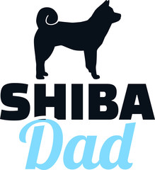 Shiba dad silhouette