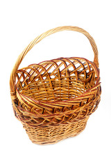 Brown wicker basket  empty