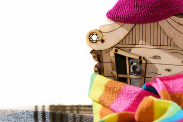 Children's wooden toy house