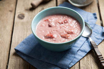 Strawberry oatmeal bowl