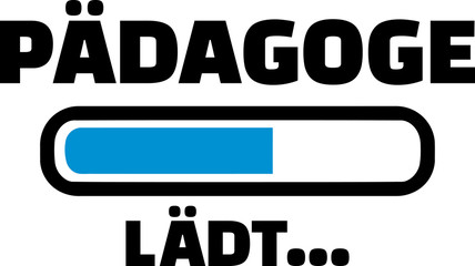 Male pedagogue loading bar german