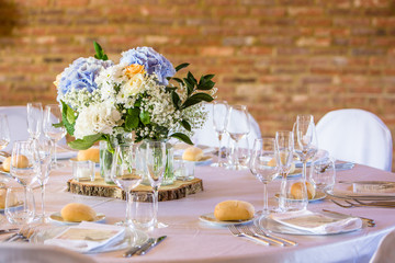 wedding reception tables