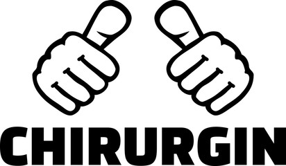 Female surgeon thumbs german