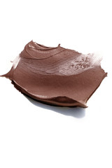 Brown creamy cosmetic sample isolated on white