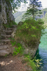 steps carved into the rock