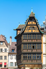 Fototapeta na wymiar Maison Kammerzell in the center of Strasbourg, in Alsace region, France