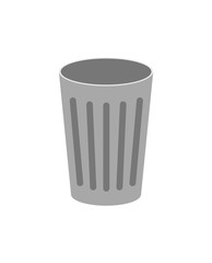 Office trash can. Isolated on white background. Vector illustration.
