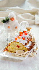 stollen. on the white background