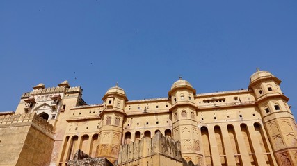 Obraz premium Amber Fort bei Jaipur, Rajasthan in Indien, Mogulfestung