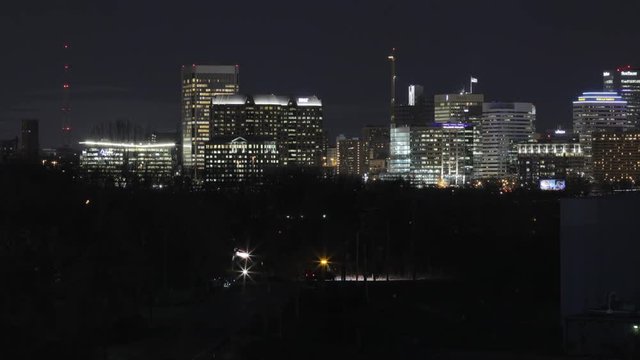 Time Lapse City Richmmond Virginia Pan at Night