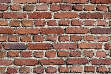 Vintage red brick wall