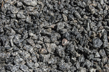 crushed stone, background close-up
