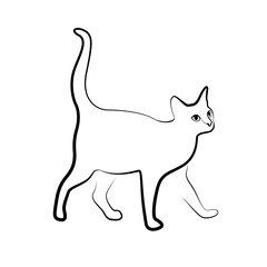 Linear Cat. Vector simple sign