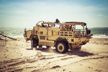 Military Vehicle in Action