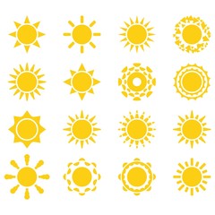 Sun. Icon set. Vector illustration. Isolated vector illustration.
