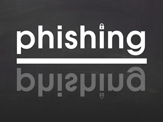 Mot Phishing sur fond noir