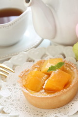 Homemade mango tart