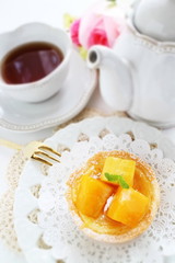 Homemade mango tart