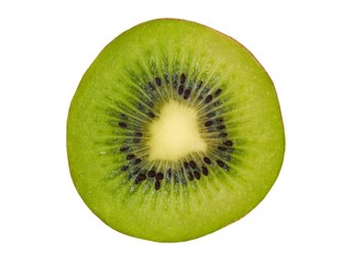 Kiwi slice on white