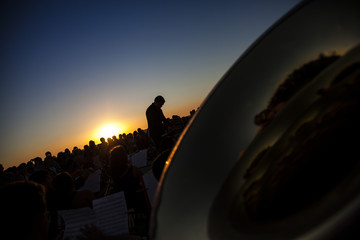 Philharmonic orchestra concert at sunset © David Fuentes
