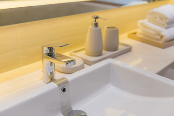 Sink decoration in bathroom