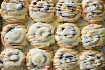 Sweet rolls with icing