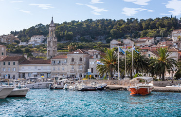 Harbor in Hvar town, Croatia