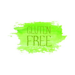Gluten free food concept logo design template