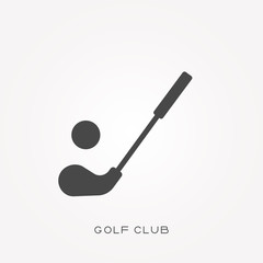 Silhouette icon golf club