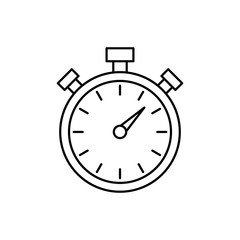 stopwatch term deadline symbol line black vector icon