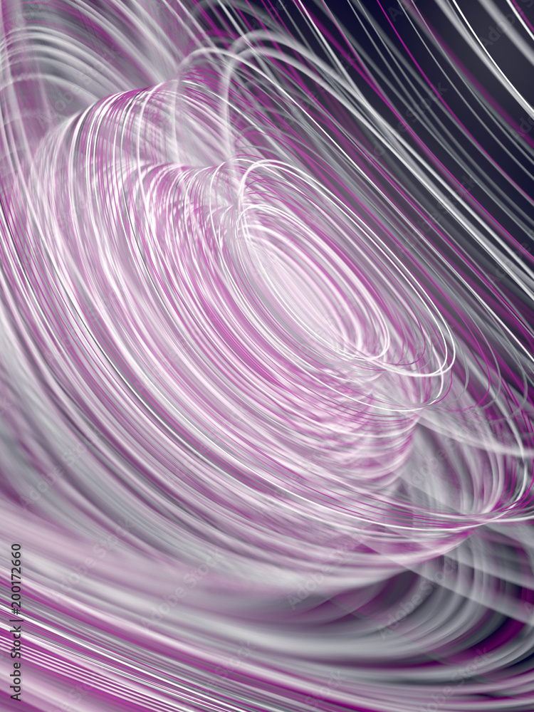 Aufkleber Digital colored lines abstract background. 3d rendering