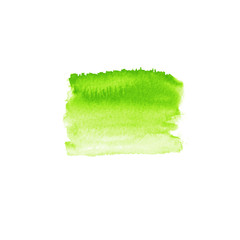 Green watercolor logo design template spot